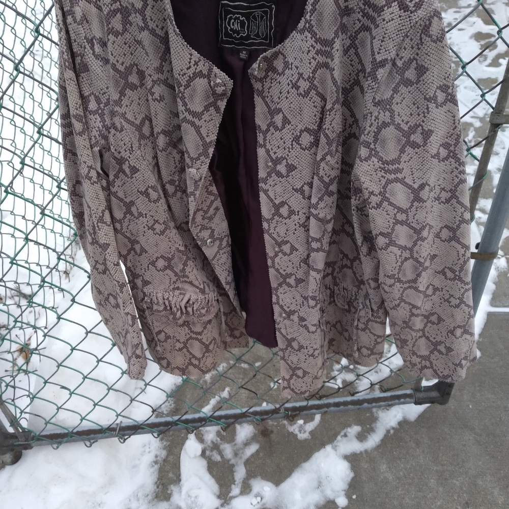 Chi snake print 1X Women Jacket